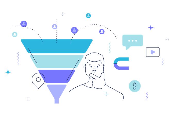 Sales Funnel  Illustration