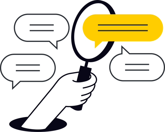 Search message  Illustration