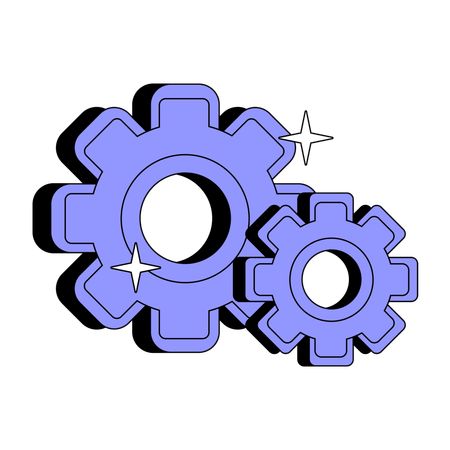 Settings Gears  Illustration