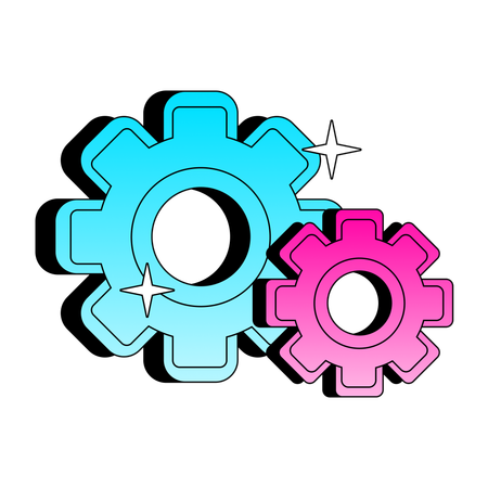 Settings Gears  Illustration
