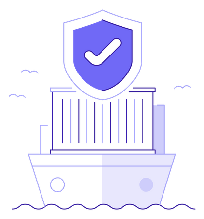Shipping Insurance  Illustration