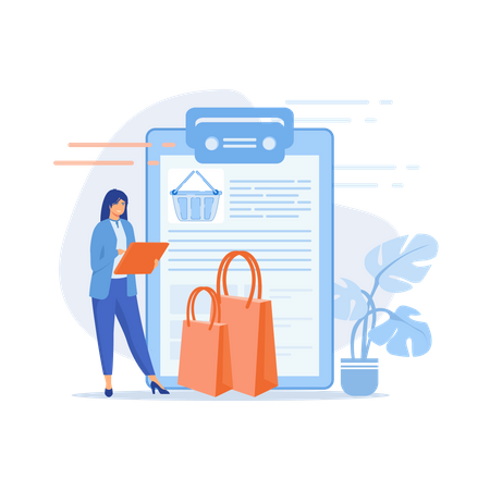Shopping List  Illustration
