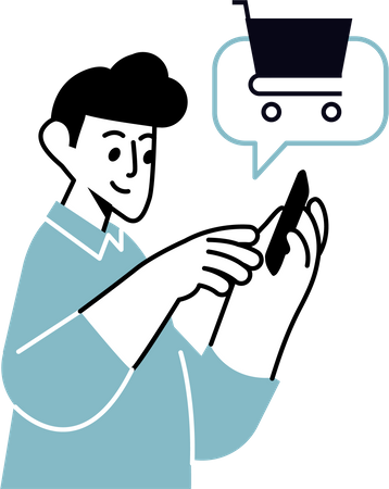 Shopping message  Illustration