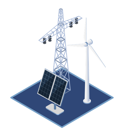 Smart alternative energy Illustration