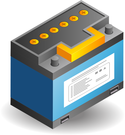 Solar panel energy storage battery device  Illustration