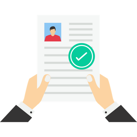 Staff selection from resume Illustration
