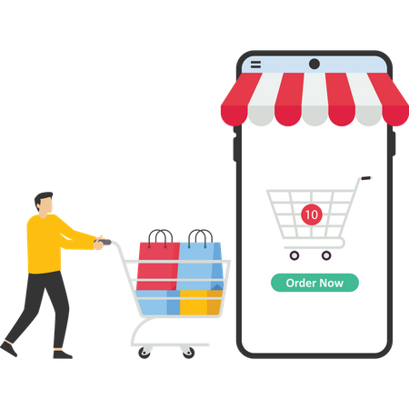 Start selling product online  Illustration