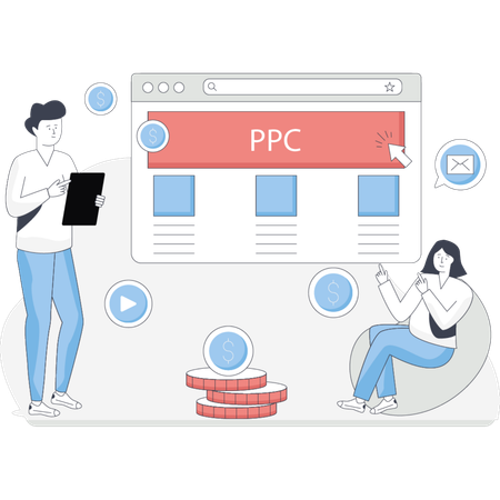 Steps to create a PPC campaign for business growth and online visibility  Illustration