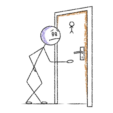 Stickman going toilet  Illustration