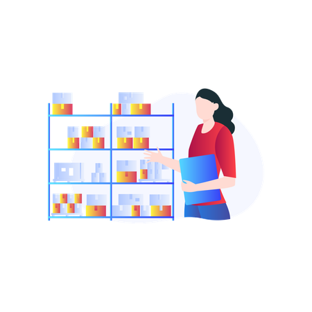 Storage shelves  Illustration