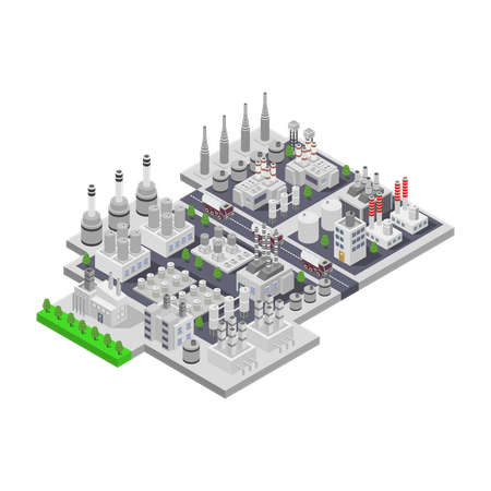 Storage tank plant  Illustration