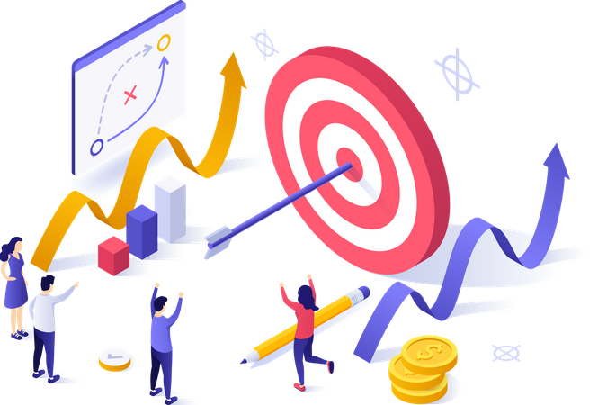Successful marketing strategy  Illustration