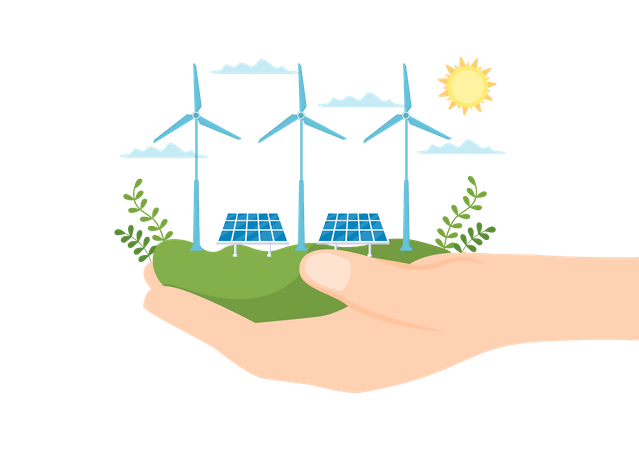Sustainable Energy  Illustration