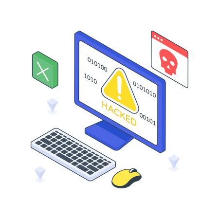 System Hacked  Illustration