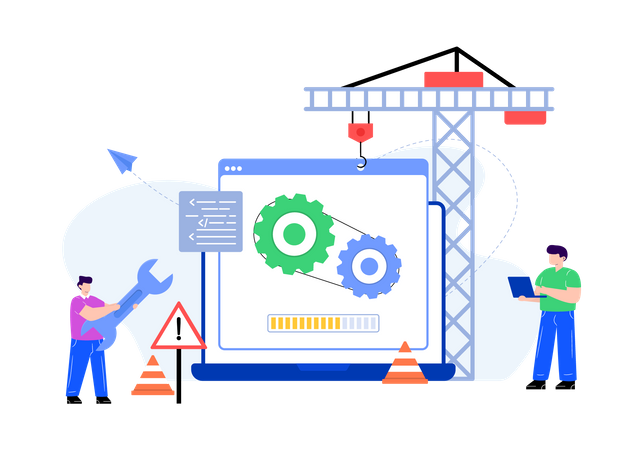 System under maintenance  Illustration