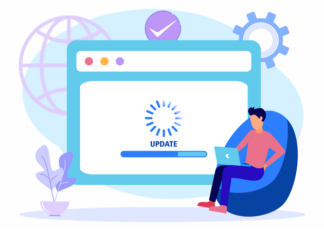 System Update  Illustration