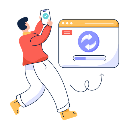 System Update  Illustration