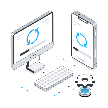 System Update  Illustration
