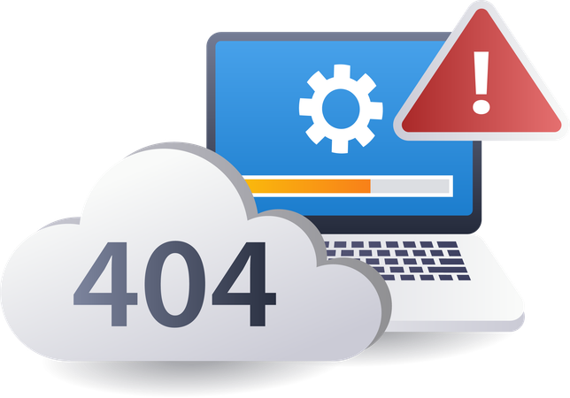 System warning error 404  Illustration