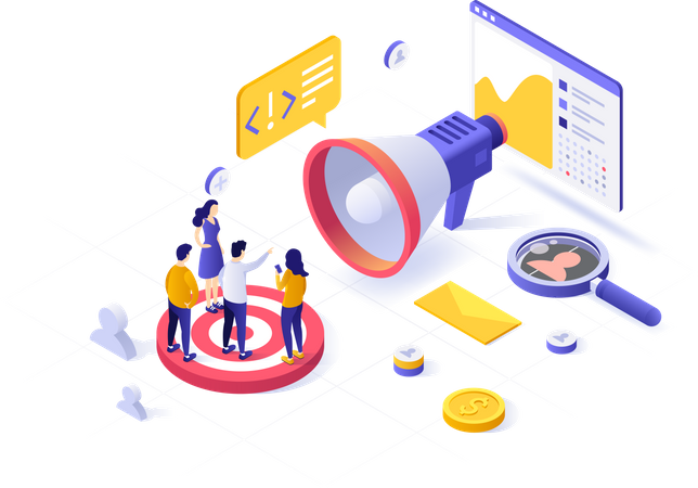 Targeting audience for marketing  Illustration