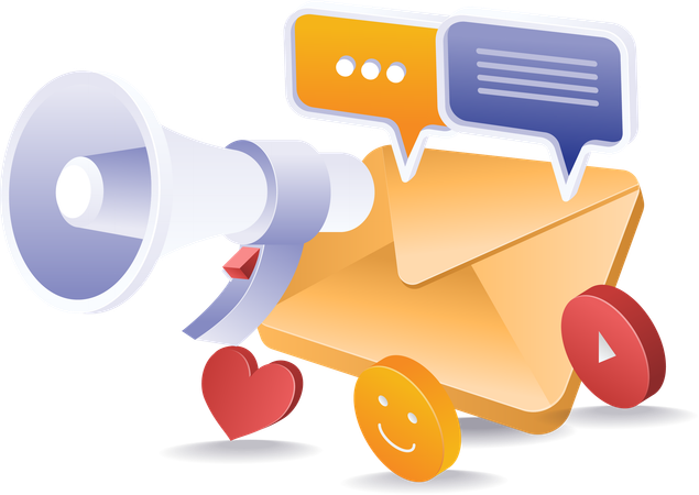 Technology email digital marketing campaign  Illustration