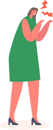 Upset irritated woman  Illustration
