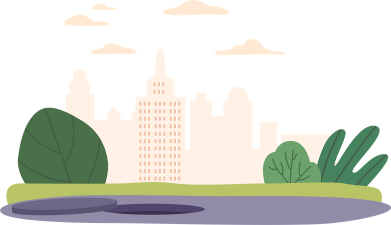 Vibrant Cityscape  Illustration