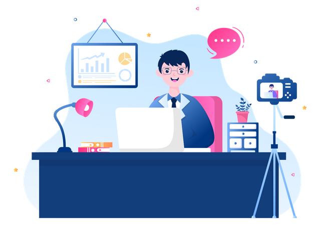 Video Vlogger Production  Illustration