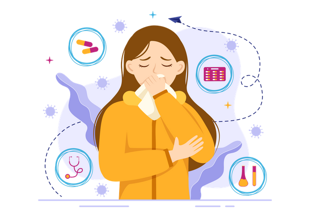 Viral Respiratory Infection  Illustration