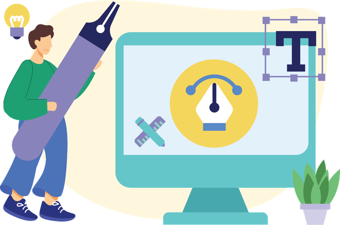 Visual Designer using design tools  Illustration