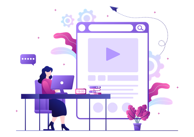 Vlog Video Editing  Illustration