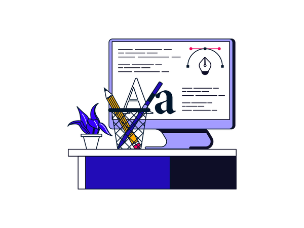 Web designing tools  Illustration