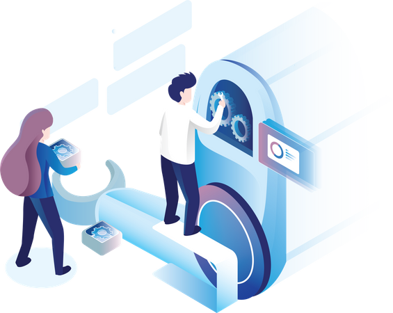 Website maintenance  Illustration