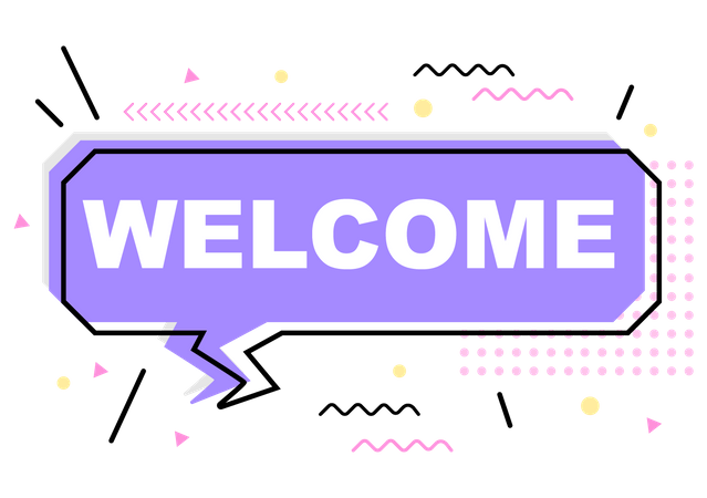 Welcome message  Illustration