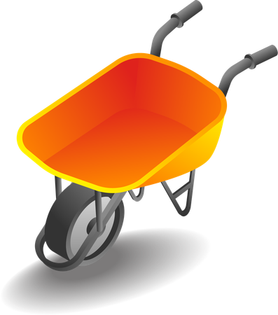 Wheelbarrow tools  Illustration