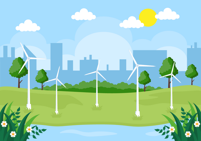 Wind energy  Illustration