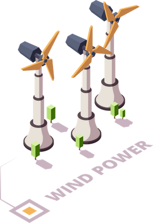 Wind Energy production  Illustration