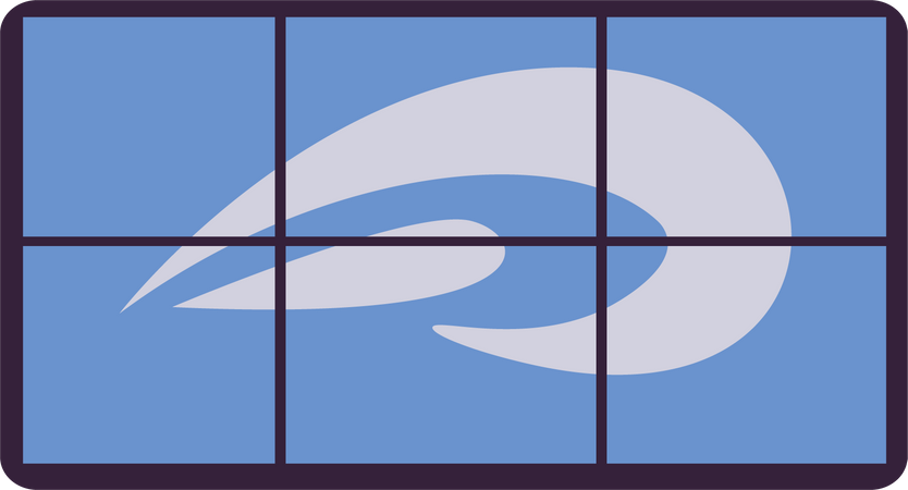 Window with cloudy sky  Illustration