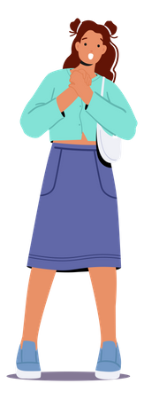 Woman with open mouth  Illustration